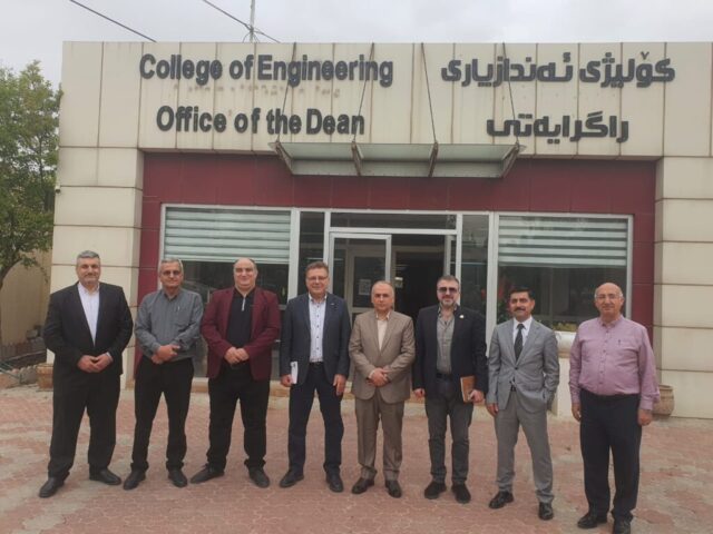 سەردانی سە رۆکی زانکۆی أربد لە ووڵاتی ئەردەن و شاندی یاوەری بۆ کۆلێژی ئەندازیاری، زانکۆی سەڵاحەدین-ھەولێر