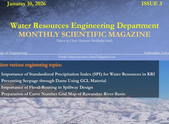 scientific magazine at the Water Resources Department (Water Resources Engineering Department)